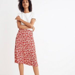Madewell midi side button skirt